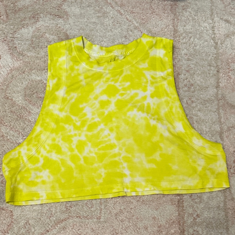 Lululemon Yellow Tie-Dye Tank Top